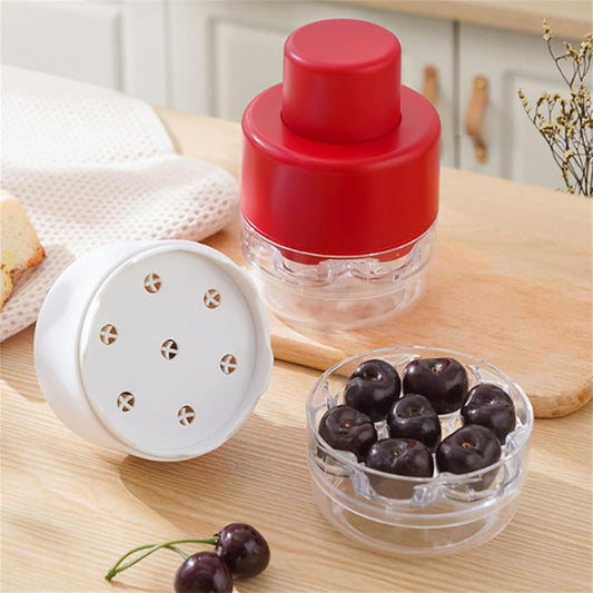 Cherry Pitter Tool Pit Remover, Cherry Pitter Multiple, Cherry Stone Remover for Multiple Cherries, Remove 7 Stones One Time, Multi Cherry Seed Remover Tool (white)