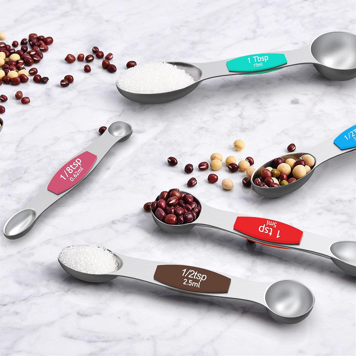 Measuring Cups and Magnetic Measuring Spoons Set, 21Pcs