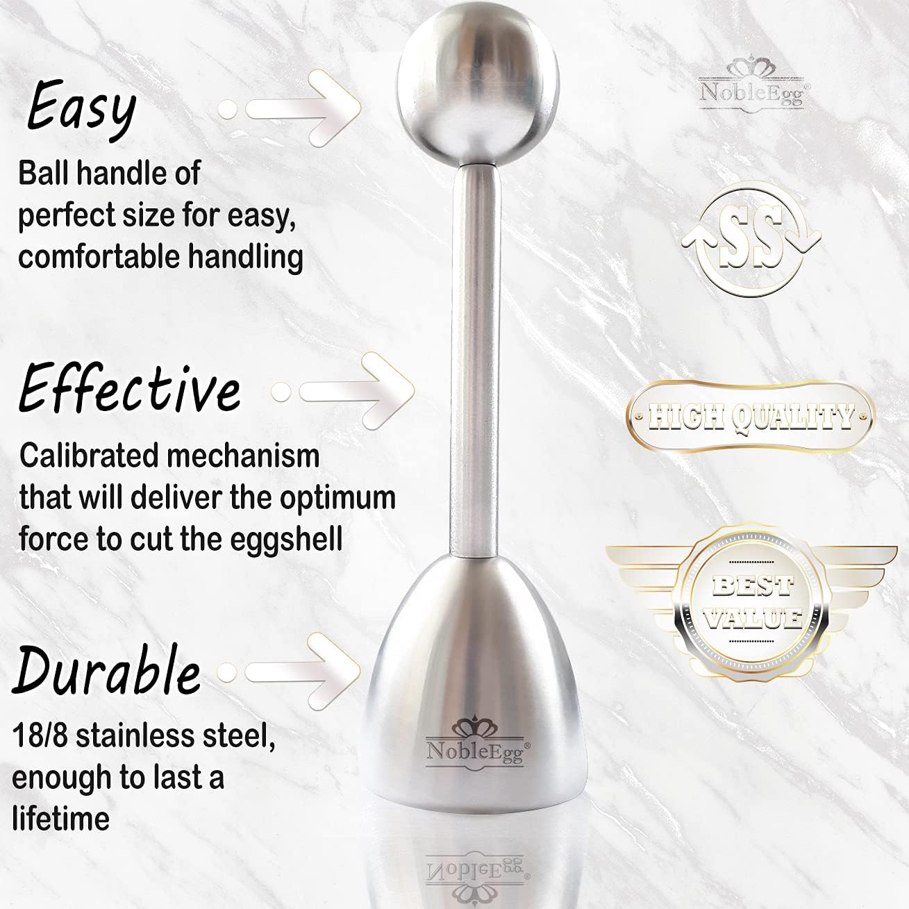 Egg Topper Opener Cracker Tool | Easily Cut and Remove the Top of Soft-Boiled Eggs