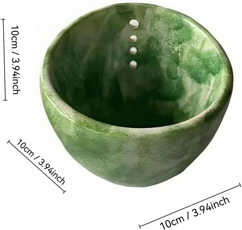Pottery Herb Stripper Bowl, Hamblin Bros Pottery Herb Stripper Bowl, Hugimpel Pottery Herb Stripper, Handmade Herb Stripper with Different Hole Sizes for Separating Leaves and Stems (Style A)