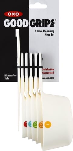 Good Grips 6-Piece Plastic Measuring Cups- White