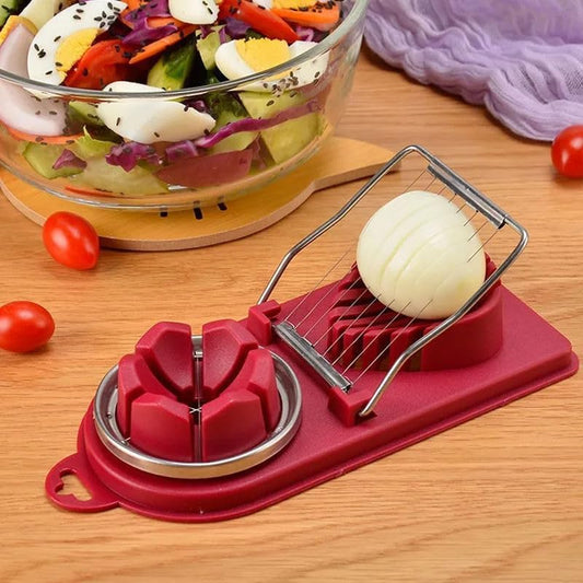 Egg Slicer for Hard Boiled Eggs heavy Duty, Slicers for Fruits and Vegetables, Egg Peeler, Egg Cutter, Boiled Egg Peeler, 2 Slice Modes, Egg Chopper