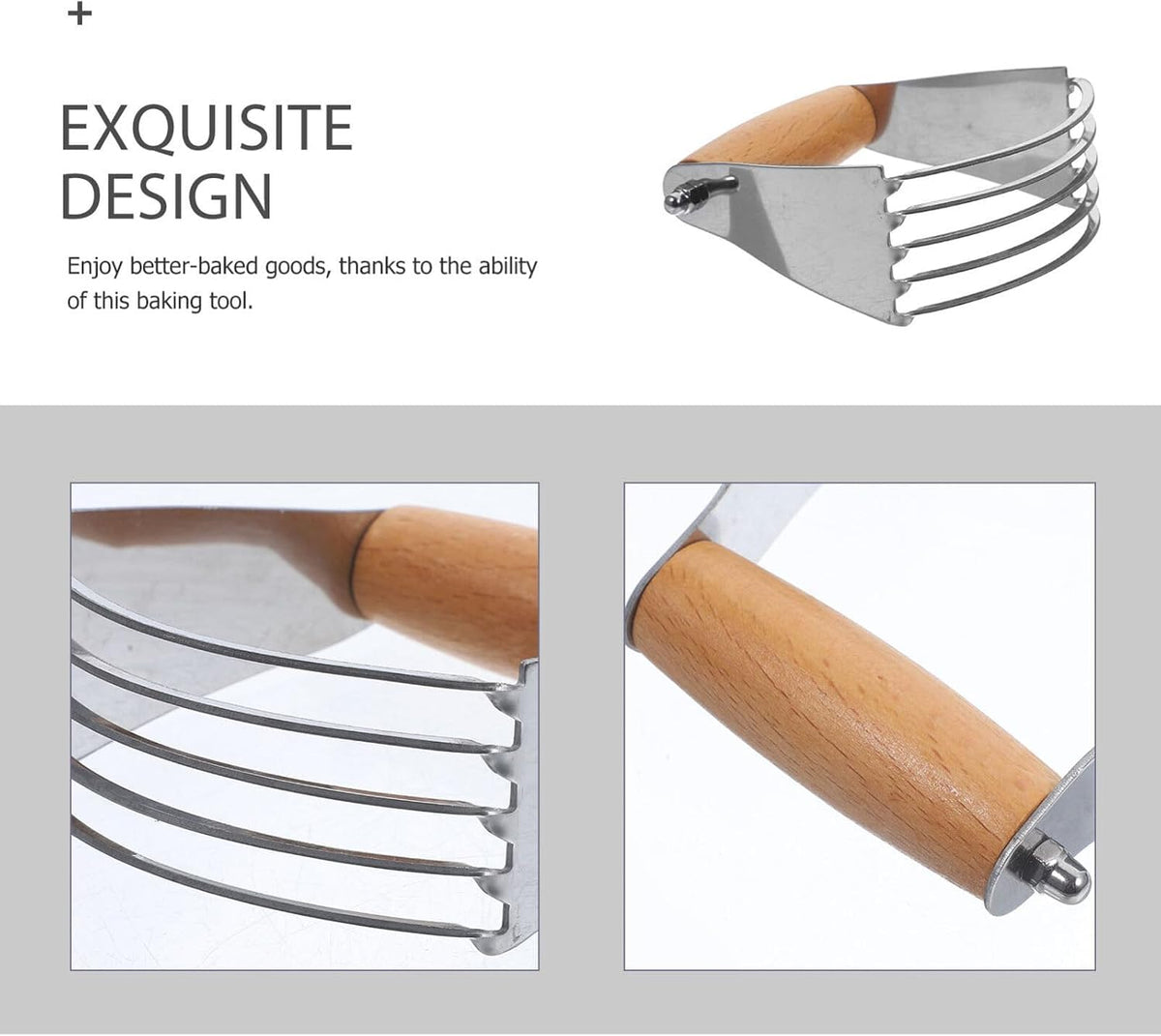 Dough Masher Dough Blender Stainless Steel Pastry Cutter Dough Cutter Dough Scraper Butter Cutter With Blades Flour Mixing Tool for Kitchen Butter Blender