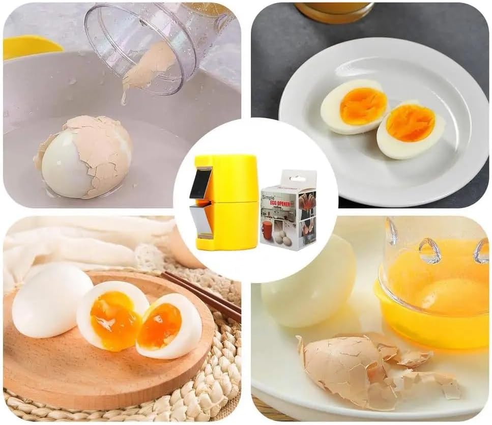 3PCS Egg Shell Opener Egg Cracker Tool for Raw Eggs Egg Topper Cutter Hard Boiled Egg Peeler Cube Egg Separator Stainless Steel Eggshell Breaker Multifunctional Raw Eggs Cracking Tool Kitchen Gadgets
