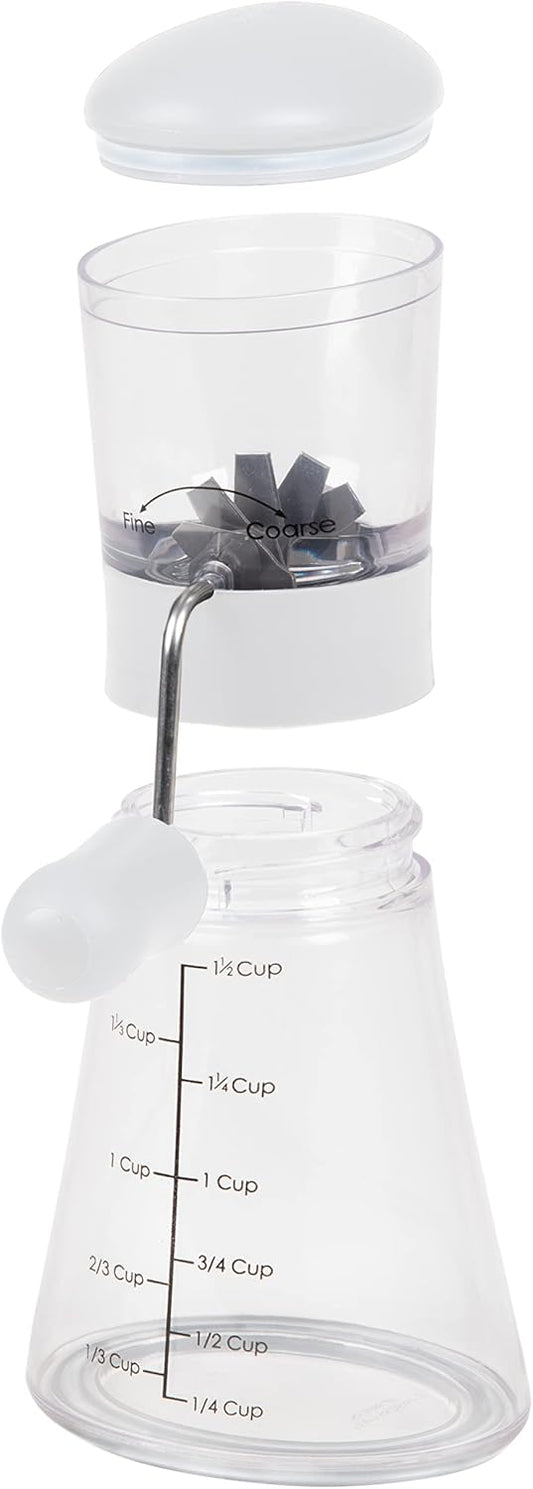 Prepworks by Progressive Nut Chopper with Non-Skid Base, White