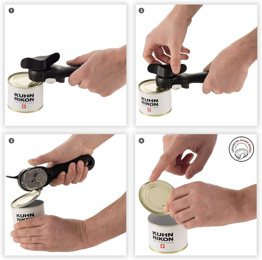 Deluxe Auto Safety LidLifter/Can Opener, Red and Silver