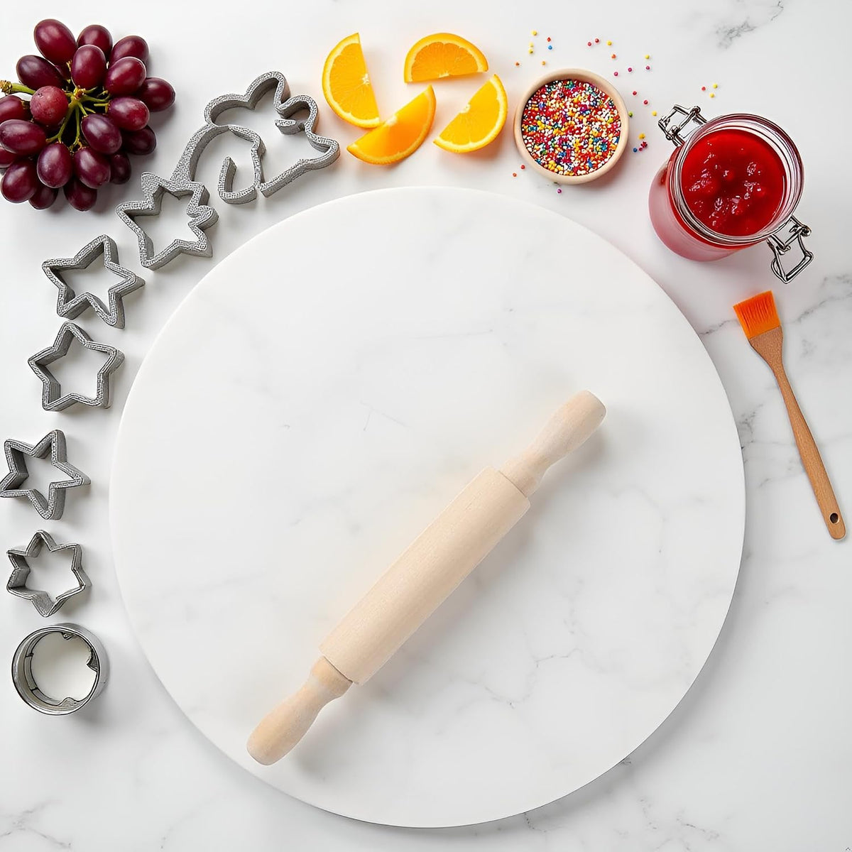 Wooden Mini Rolling Pin Baking Small Dough Rolling Pins for Fondant Pastry Pizza Crafting and Imaginative Play for Christmas Presents Mini Rolling Pin Rolling Pins Kitchen and Dining(6 Inch)