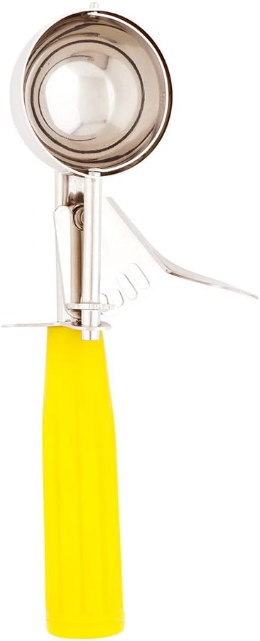 Met Lux 8 Ounce Portion Scoop 1 Durable Disher Scoop - Thumb Trigger Orange Stainless Steel Ice cream Disher For Portion Control For Ice Cream Mashed Potato And Cookie Batter