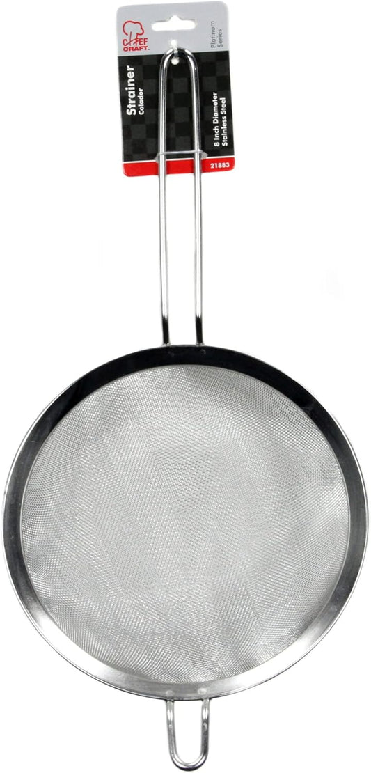 Select Mesh Strainer, 8 inch diameter, Stainless Steel