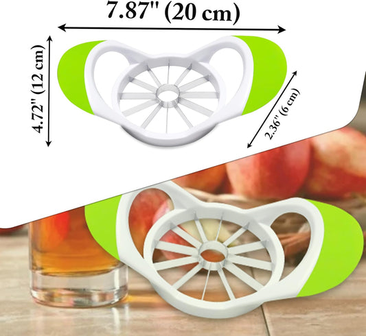 Apple Slicer Cutter & Corer – Apple Peeler, Apple Cutter Tool, Multi-Function Apple Peeler and Corer (Green, 12 Blades)