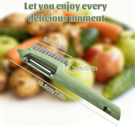 Vegetable Brush with Peeler,Potato Scrubber Peeler for Kitchen,Veggie Wash