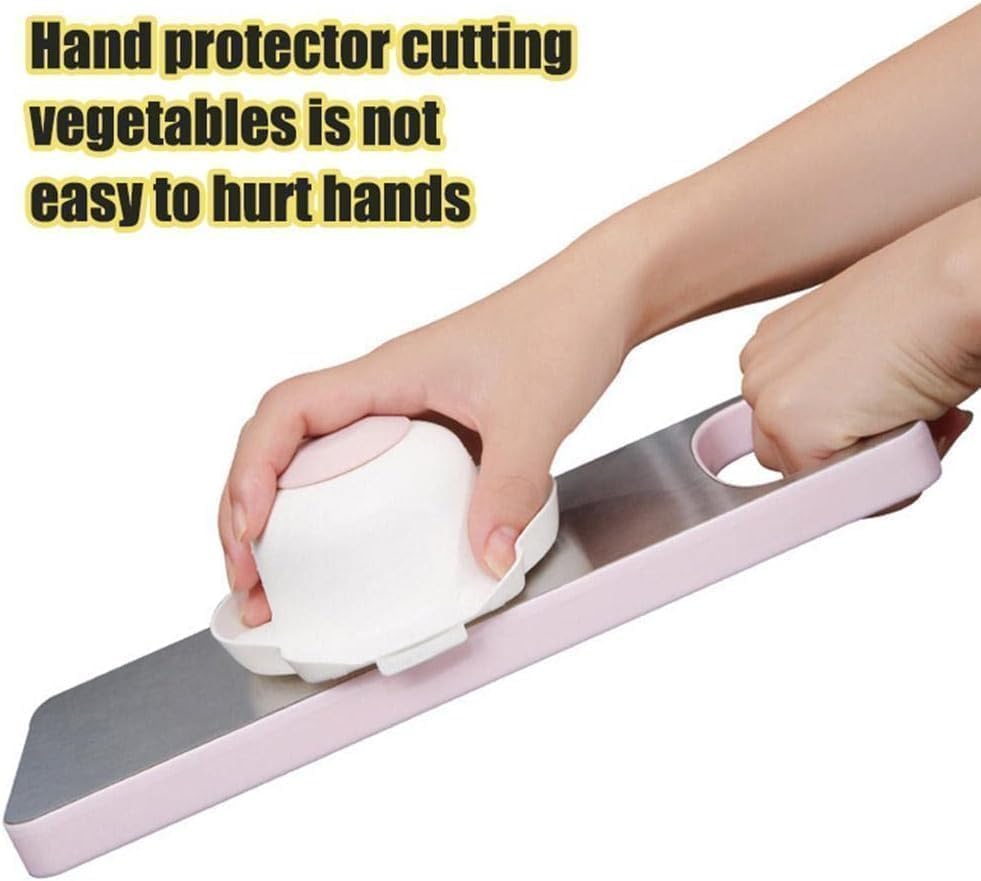 Blue Food Slicer Finger Guard for Mandolin, Anti-Cut Protectors for Vegetable Grater, Safety Holder for Mandoline Cutting - Slicers Tool