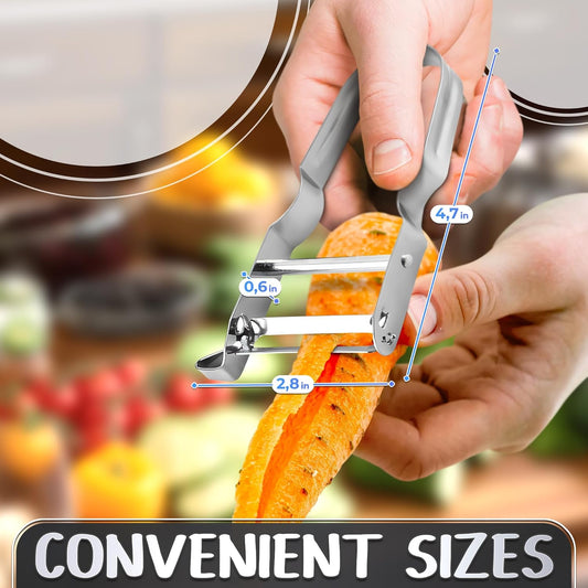 Y-Shaped Stainless Steel Potato Peeler with Ergonomic Handle | Vegetable Peeler for Kitchen; Thin Peeling, Lightweight, 4.7 X 2.8 In; for Potatoes, Carrots, Apples, Fruit & Root Veggies