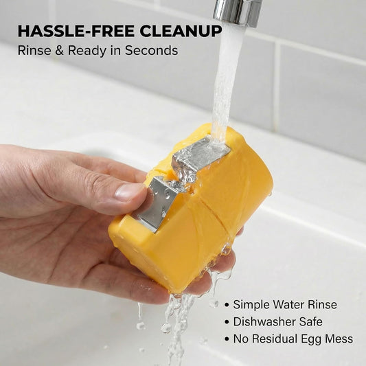 Premium PP Egg Shell Opener & Egg Cracker, Multifunctional Egg Peeler & Egg Opener Tool for Raw Eggs, Quick Clean Crack Egg Opener for Home Kitchen Gadgets (Yellow)