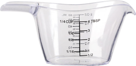 2 Oz Measuring Cup, 1/4 Cup Acrylic Measuring Cups, Clear