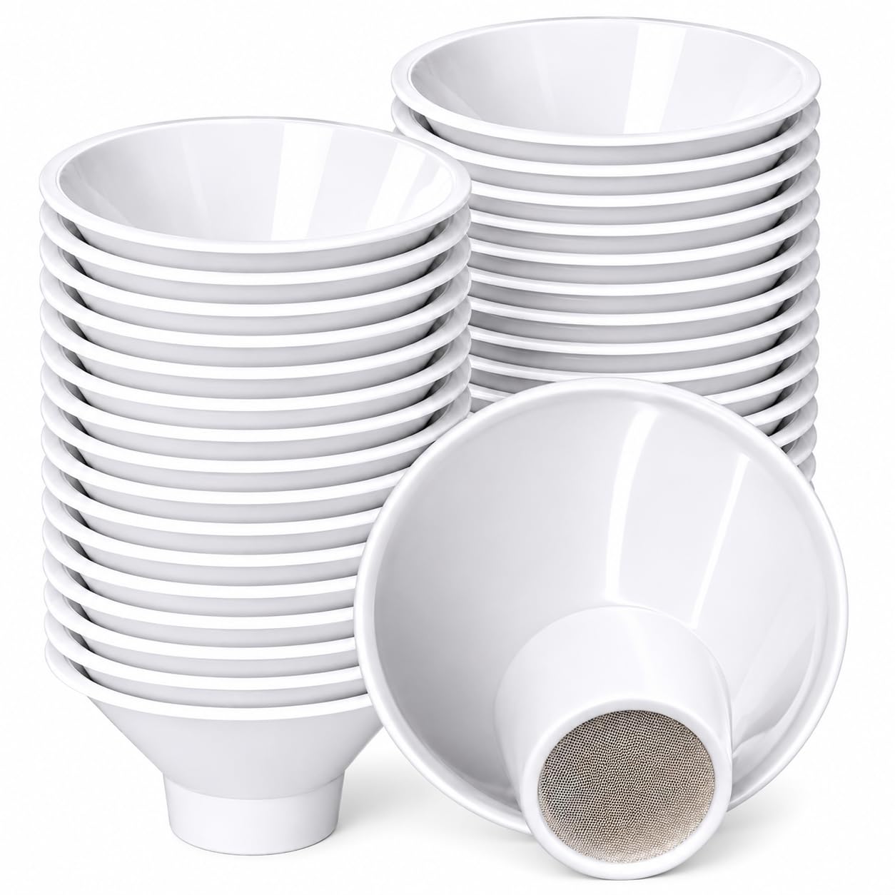 Calculi Strainer with Fine Mesh Screen for Urine Straining 2 Pack | Reusable kidney stone collector for specimen testing, medical labs, and patient care. Durable plastic design