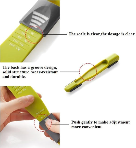 Adjustable Measuring Spoons,Measures Dry and Liquid Ingredients for Baking,Cooking,Powde,Eight-speed Double-ended Graduated Spoon