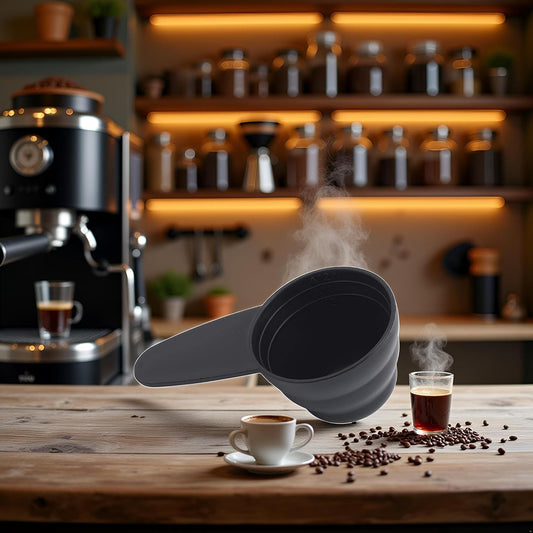Black Plastic Coffee Scoop Measuring Scoop Suitable for Ground Beans Coffee Beans Tea,Coffee,Tea and Espresso,Kitchen and Dining