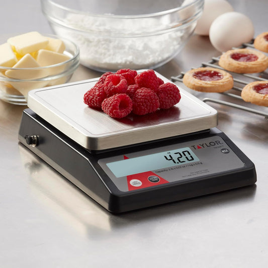 Compact Digital Portion Control Scale, Food Scale for Precise Weight Measuring and Portion Control, Tare and Hold Function, NSF, 32OZ, Stainless Steel Platform