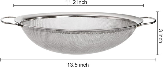 2 Pack Fine Mesh Paint Strainer, 11.5 Inch Stainless Steel 60 Mesh Paint Filter Fit 5 Gallon Bucket