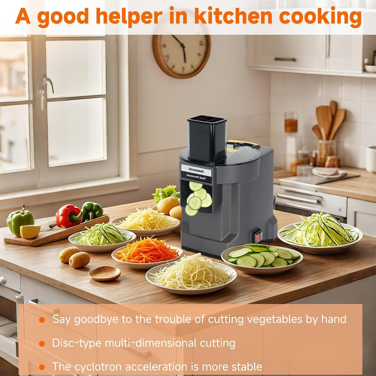 3 in 1 Electric Vegetable Dicer Slicer for Commercial & Home Use
