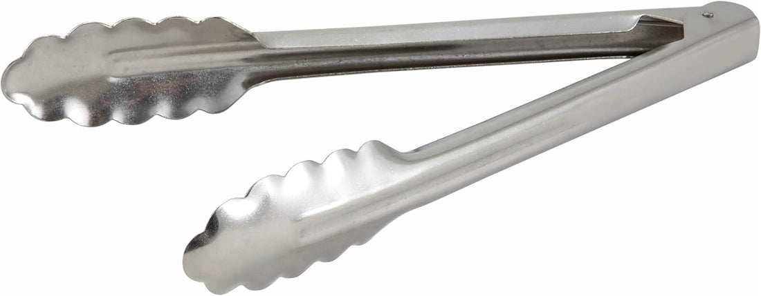 Winco Stainless Steel, Coiled Spring Utility Tong Heavyweight, 12-Inch, Medium
