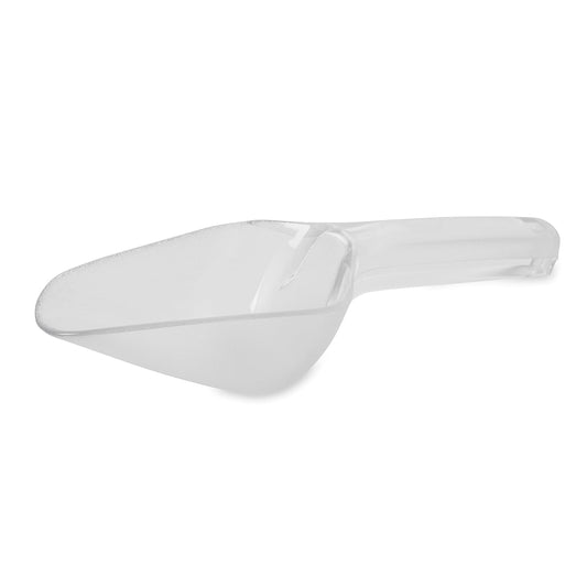 Rubbermaid Commercial Products Plastic Utility Ice Scooper, 6-ounce, Clear, Dishwasher Safe Kitchen Scoop for Weddings/Bar/Ic