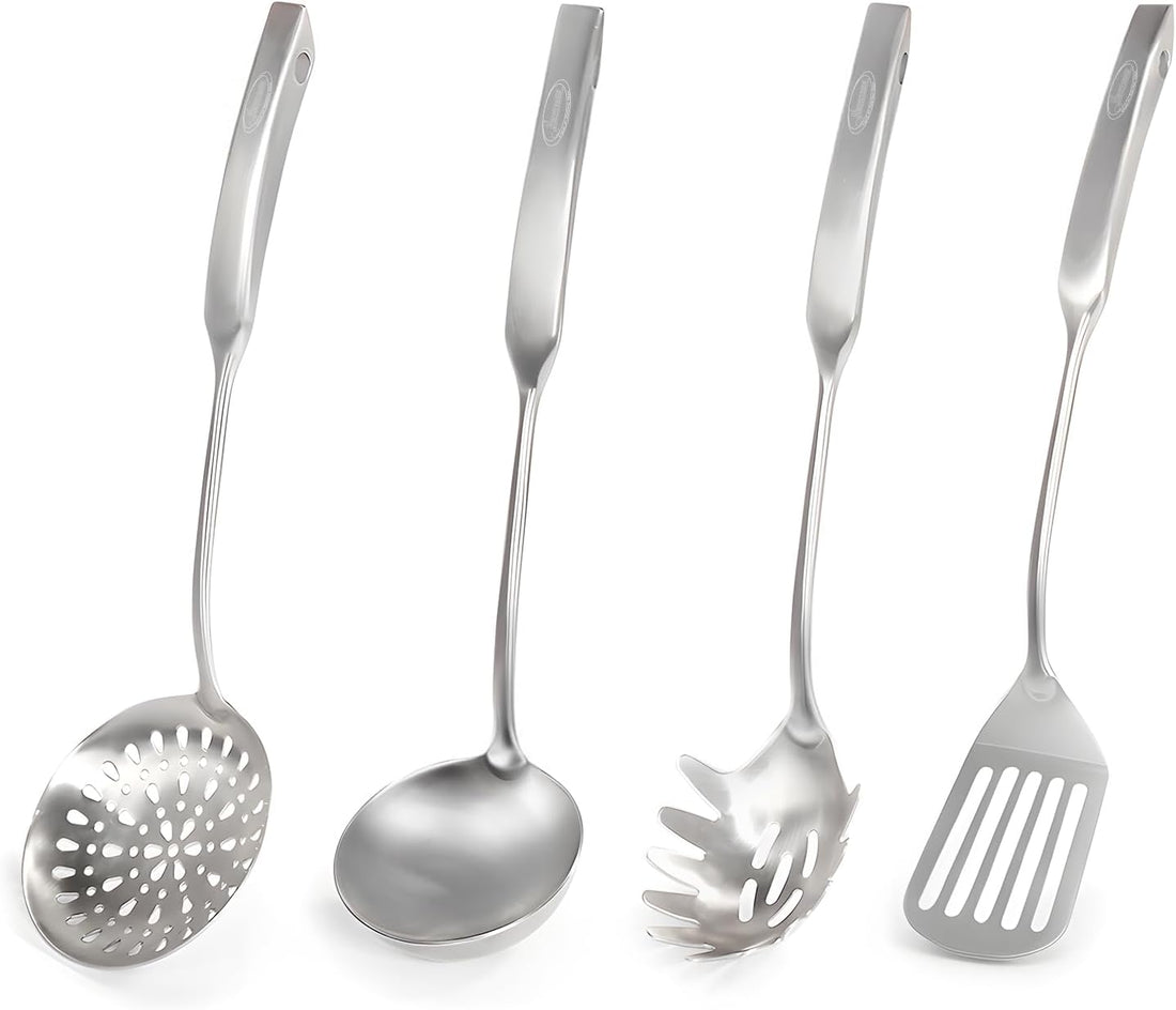 Newness Metal Fish Turner Spatula Stainless Steel for Kitchen Use, Small Griddle Egg Spatula, Flexible, Polished Metal, Corro