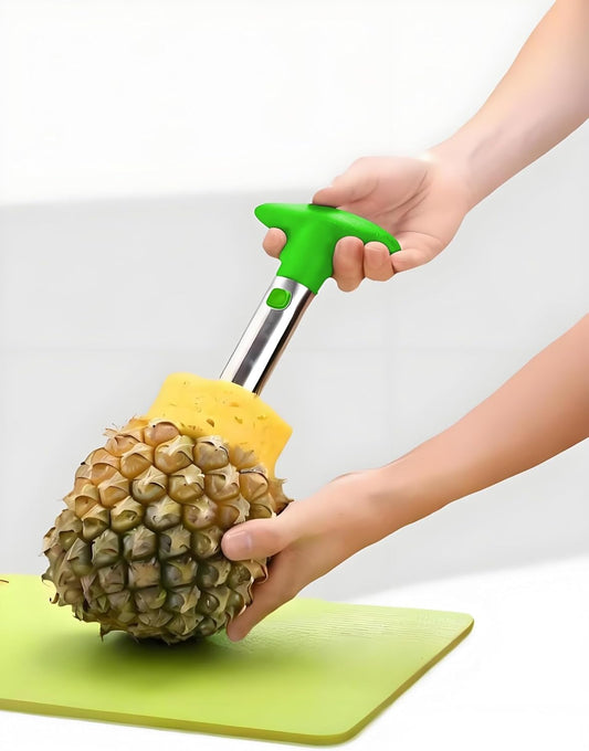 Pineapple Corer, [Upgraded, Reinforced, Thicker Blade], Premium Pineapple Corer Remover, Green