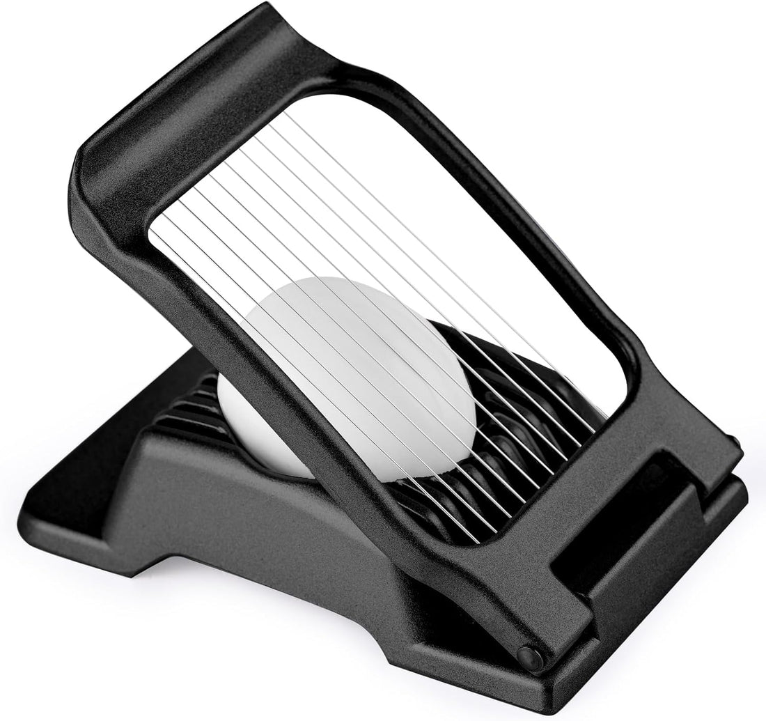 Egg Slicer for Hard Boiled Eggs, Stainless Steel Wire, Multipurpose Heavy Duty Aluminium Egg Cutter for Egg, Salads, Sandwich