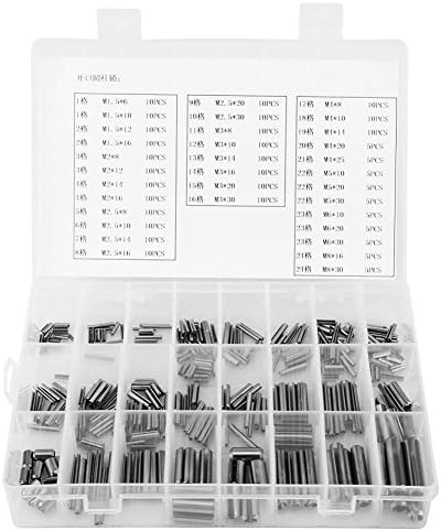 Slotted Spring Pins, 280-Piece M1.5-M8, 304 Stainless Steel