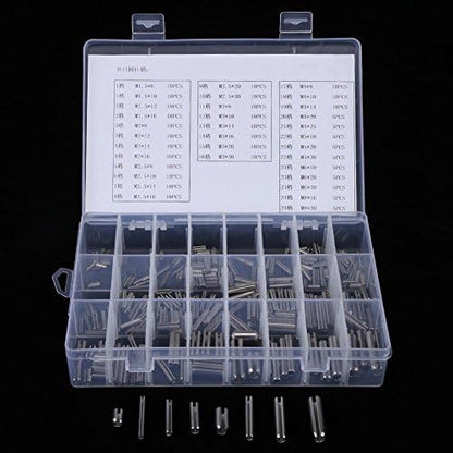 Slotted Spring Pins, 280-Piece M1.5-M8, 304 Stainless Steel