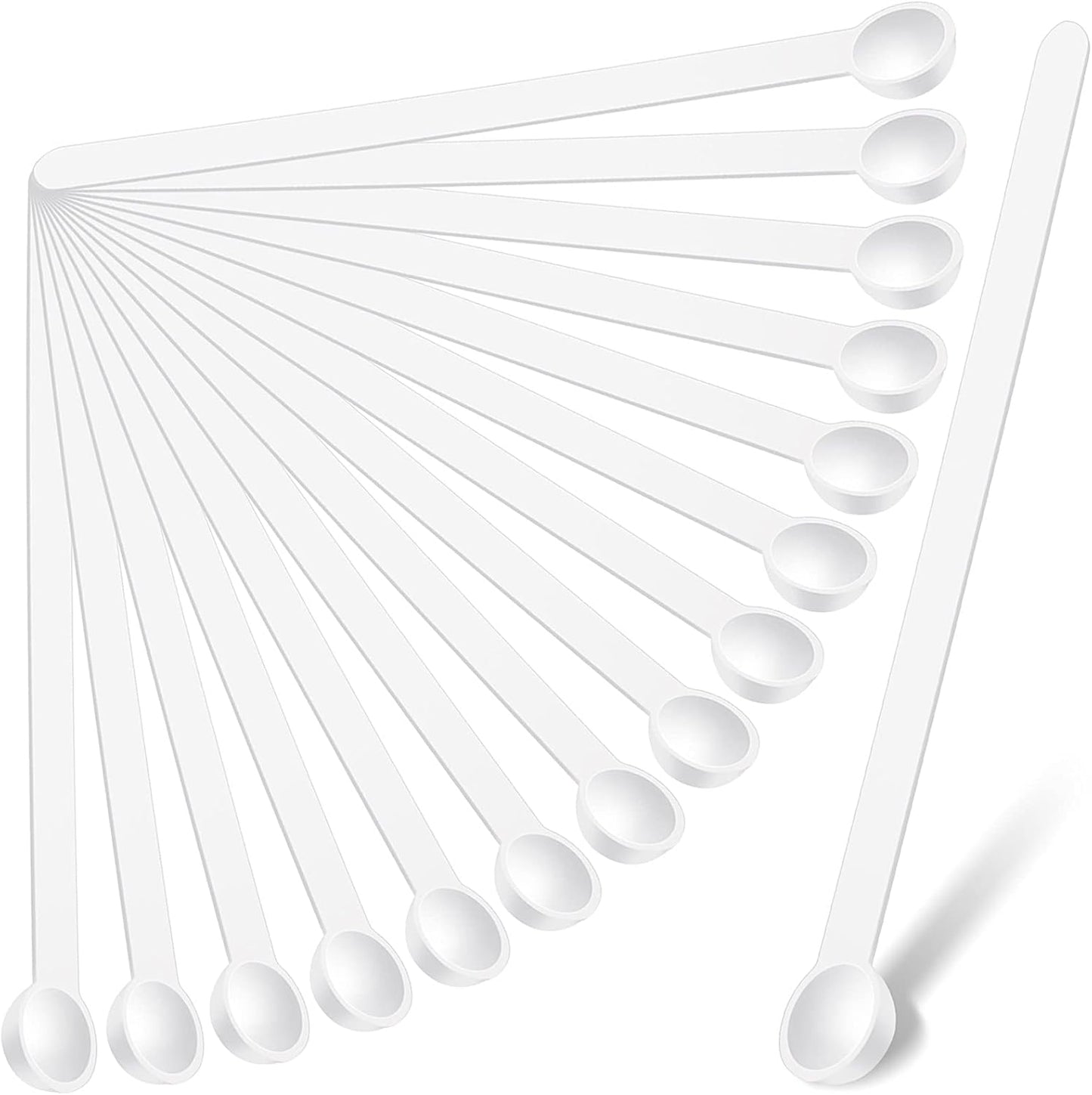 1/32 Teaspoon Micro Scoops 150 Milligram Mini Measuring Spoons Tiny Little Plastic Scoop for Measuring Cosmetics, Powders, Glitter and Seasoning(Clear, 48 Pieces)