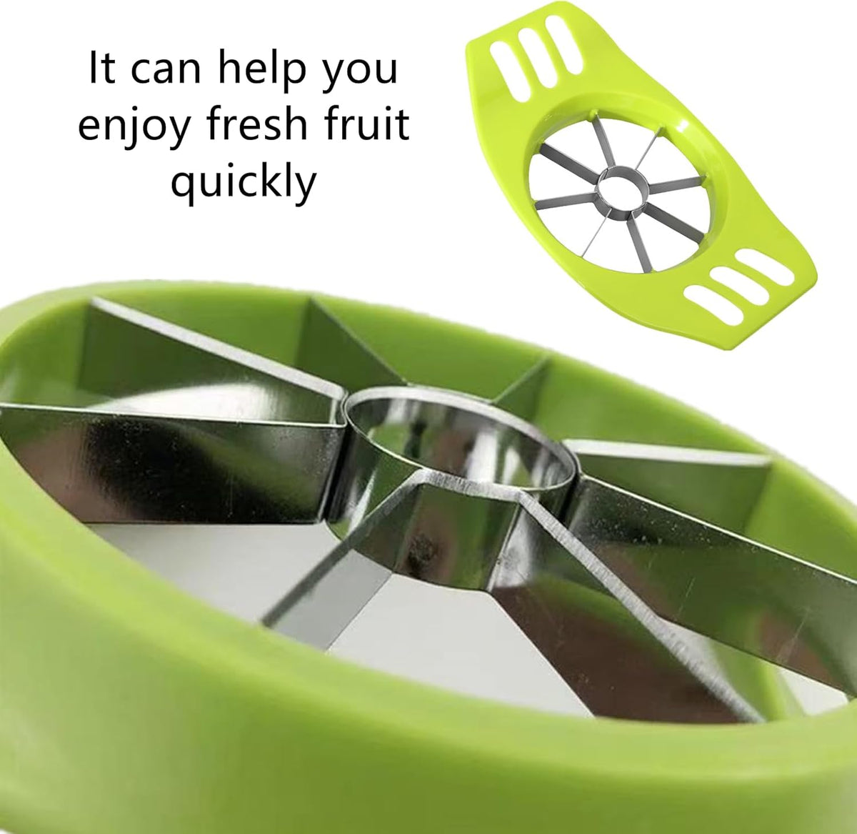 Apple Cutter Professional Apple Slicer Apple Corer Tool, Green, 2 PCS