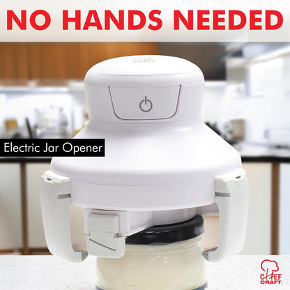 Hands free/Self-Centering, Three-Armed Electric Jar Opener