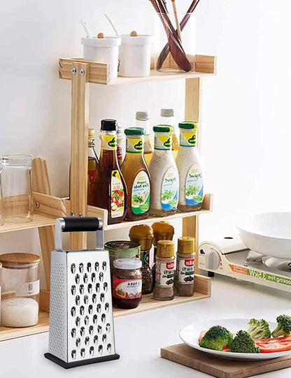 Cheese Grater, 4-Sided Box Grater for Cheese, Vegetable & Fruit