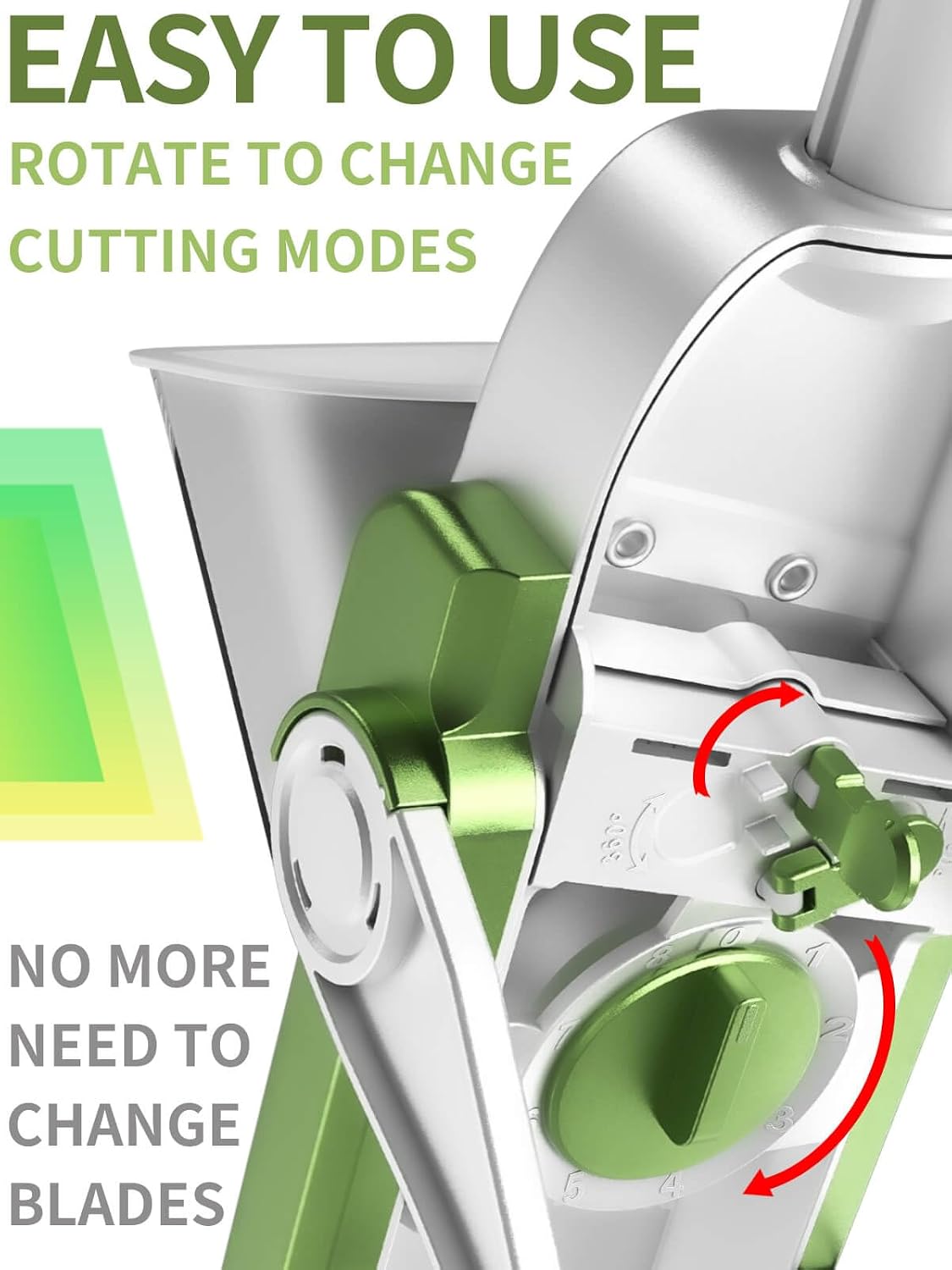 Safe Mandoline Slicer Kitchen, All in 1 Vegetable Slicer, Gray
