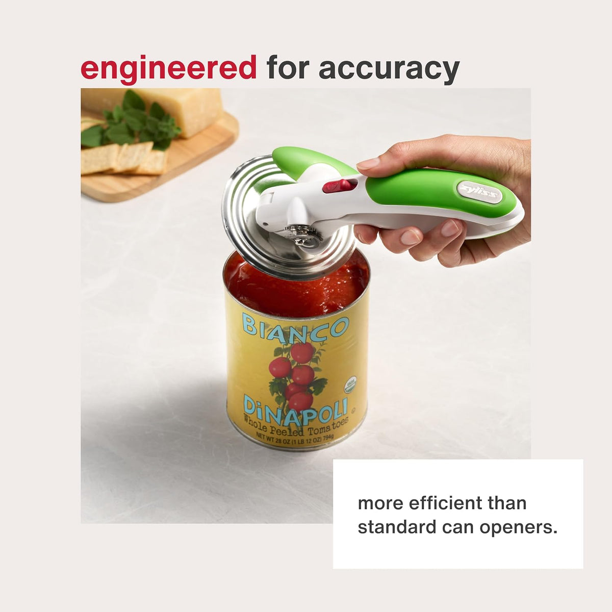 Lock N' Lift Manual Can Opener, Features Lid Lifter Magnet, Green