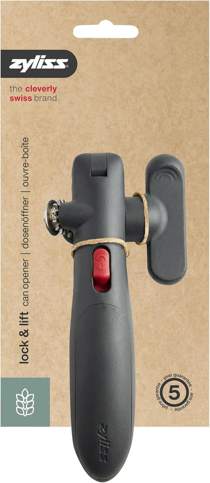 Lock N' Lift Manual Can Opener, Features Lid Lifter Magnet, Green