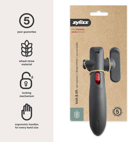 Lock N' Lift Manual Can Opener, Features Lid Lifter Magnet, Green
