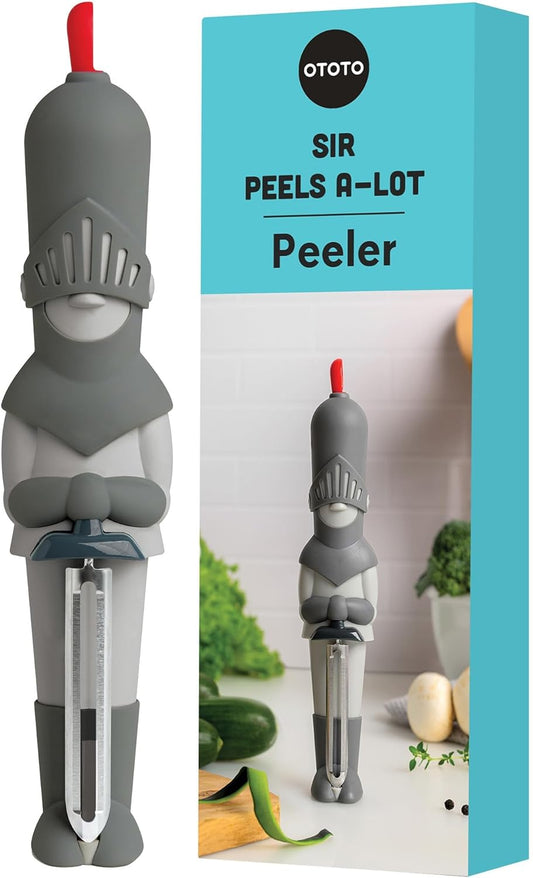 NEW Sir Peels A-Lot Medieval Knight Vegetable Peeler - Swivel Vegetable Peelers for Potatoes, Fruits, Cute Gadgets, Gifts, Potato, Veggie, Fruit Peeler, Cute Kitchen Accessories