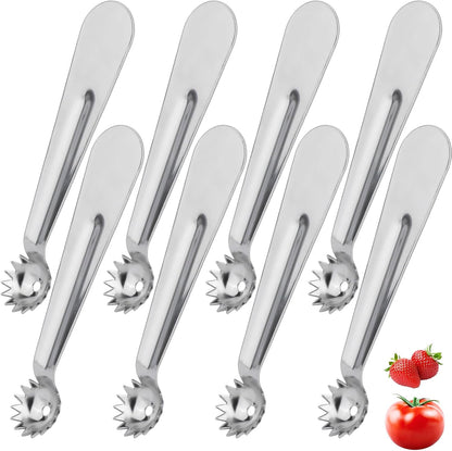 4pcs Tomato Corer Tool, Stainless Steel Tomato Strawberry Stem Remover Strawberry Huller Fruit Vegetable Core Baller Tool for Kitchen