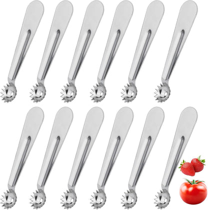 4pcs Tomato Corer Tool, Stainless Steel Tomato Strawberry Stem Remover Strawberry Huller Fruit Vegetable Core Baller Tool for Kitchen