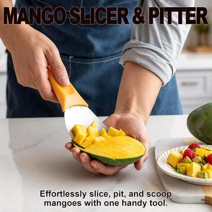 2pcs Avocado Slicer and Mango Slicer Cutting Tool Set, Avocado Tool and Fruit Corer, Easy to Use for Kitchen, Quick Slicing and Pitting, Perfect for Fruit Lovers
