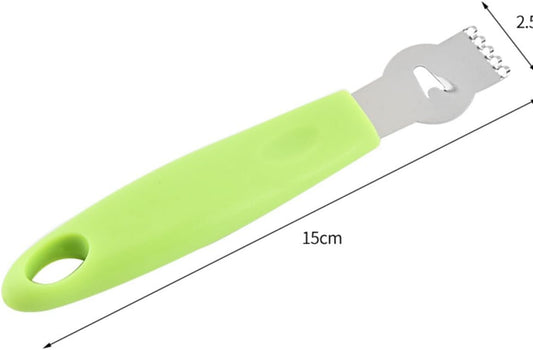 3Pcs Stainless Steel Julienne Tool and Fruit Parer with Comfortable Handle Peeler and Grater for Potato Carrot Lemon Kitchen Accessories in Light Green
