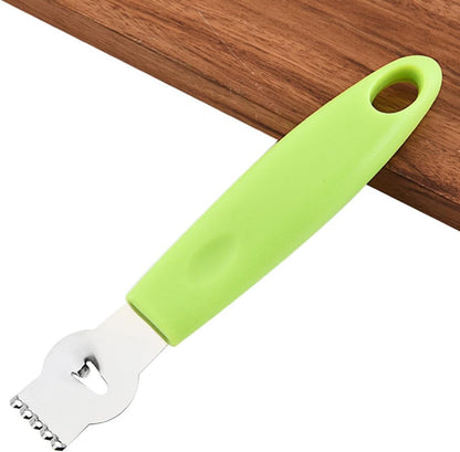 3Pcs Stainless Steel Julienne Tool and Fruit Parer with Comfortable Handle Peeler and Grater for Potato Carrot Lemon Kitchen Accessories in Light Green