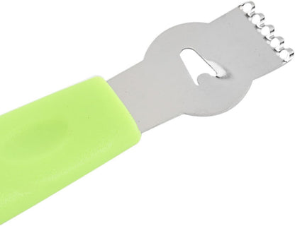 3Pcs Stainless Steel Julienne Tool and Fruit Parer with Comfortable Handle Peeler and Grater for Potato Carrot Lemon Kitchen Accessories in Light Green