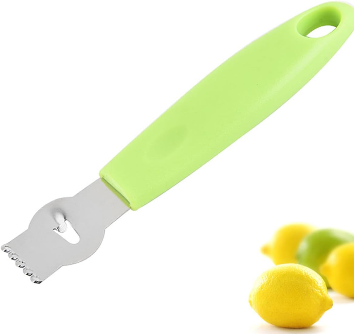 3Pcs Stainless Steel Julienne Tool and Fruit Parer with Comfortable Handle Peeler and Grater for Potato Carrot Lemon Kitchen Accessories in Light Green
