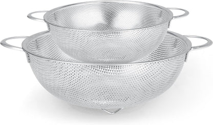 Colander Stainless Steel 3-Quart with Base, Strainer for Kitchen Food