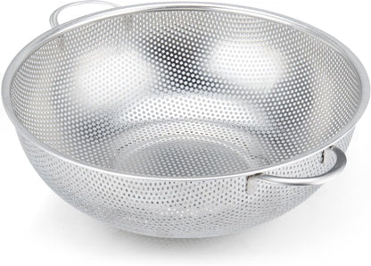 Colander Stainless Steel 3-Quart with Base, Strainer for Kitchen Food